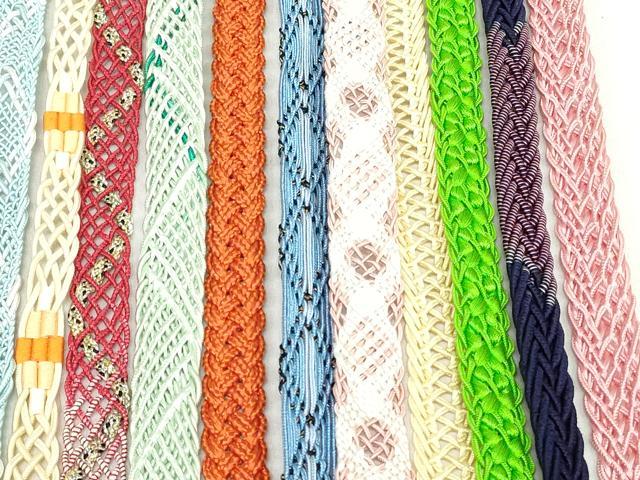 平和屋着物＊夏物　和装小物　帯締め20本セット　レース織　金糸　未使用あり　逸品　DABI0207xg