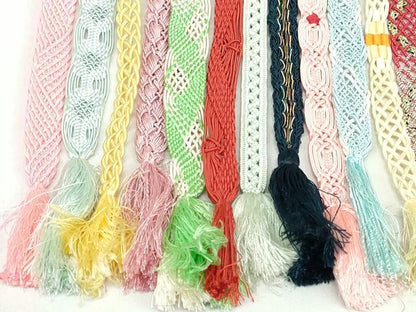 平和屋着物＊夏物　和装小物　帯締め20本セット　レース織　金糸　未使用あり　逸品　DABI0207xg