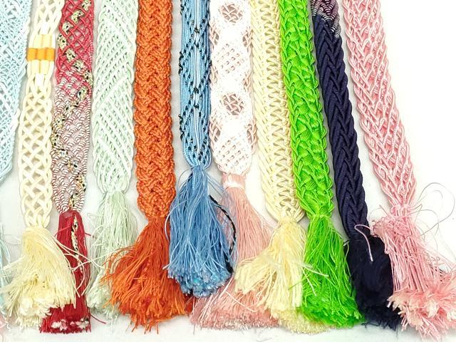 平和屋着物＊夏物　和装小物　帯締め20本セット　レース織　金糸　未使用あり　逸品　DABI0207xg
