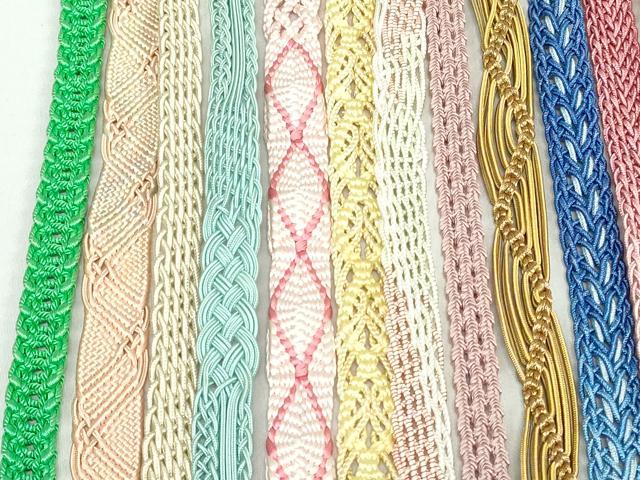 平和屋着物＊夏物　和装小物　帯締め20本セット　レース織　金糸　未使用あり　逸品　DABI0209xg