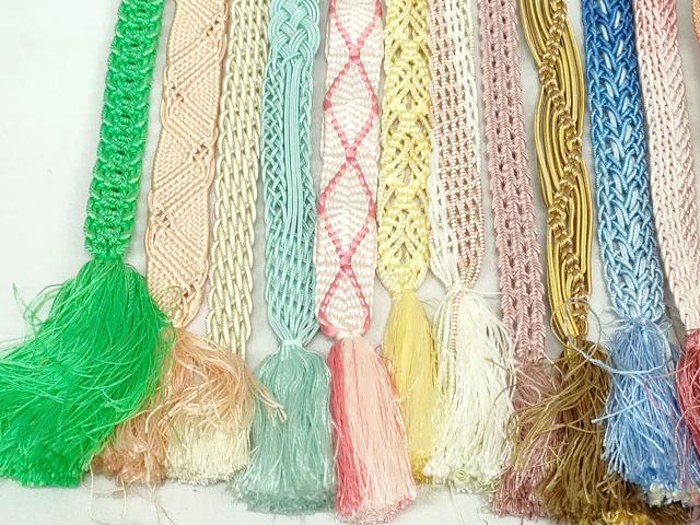 平和屋着物＊夏物　和装小物　帯締め20本セット　レース織　金糸　未使用あり　逸品　DABI0209xg