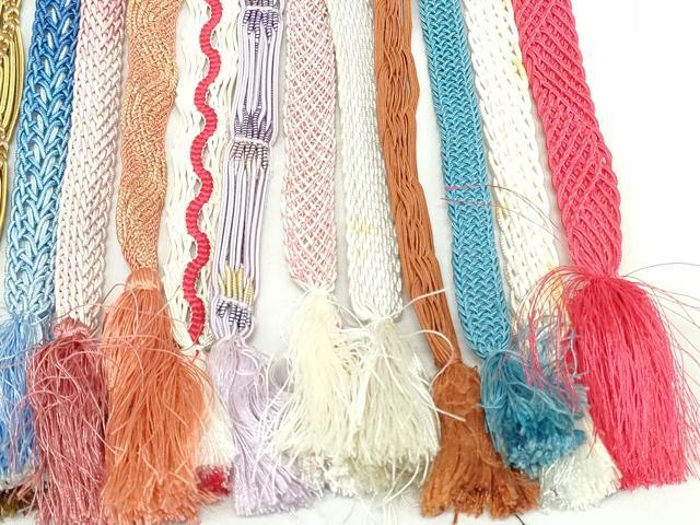 平和屋着物＊夏物　和装小物　帯締め20本セット　レース織　金糸　未使用あり　逸品　DABI0209xg