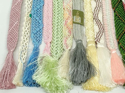 平和屋着物＊夏物　和装小物　帯締め20本セット　レース織　金糸　長尺あり　未使用あり　逸品　DABI0213xg