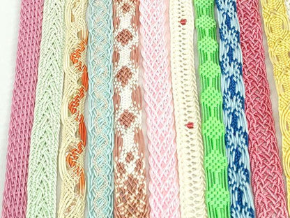 平和屋着物＊夏物　和装小物　帯締め20本セット　レース織　金糸　未使用あり　逸品　DABI0214xg