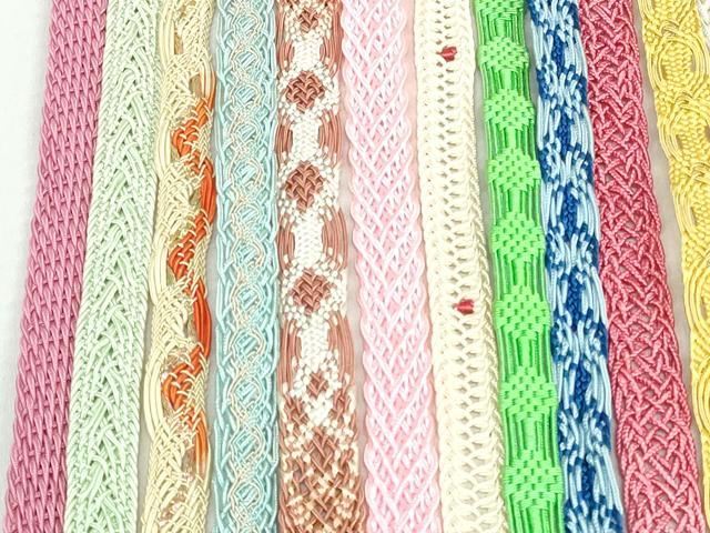 平和屋着物＊夏物　和装小物　帯締め20本セット　レース織　金糸　未使用あり　逸品　DABI0214xg