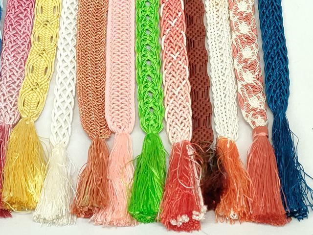 平和屋着物＊夏物　和装小物　帯締め20本セット　レース織　金糸　未使用あり　逸品　DABI0214xg