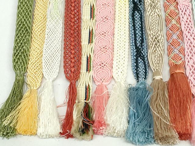 平和屋着物＊夏物　和装小物　帯締め20本セット　レース織　金糸　未使用あり　逸品　DABI0215xg