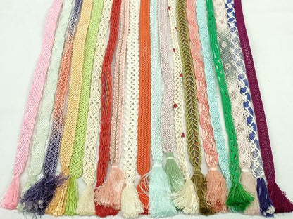 平和屋着物＊夏物　和装小物　帯締め20本セット　レース織　金糸　未使用あり　逸品　DABI0216xg