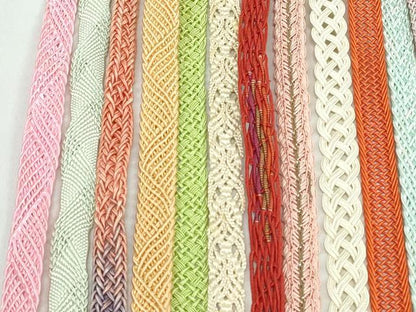 平和屋着物＊夏物　和装小物　帯締め20本セット　レース織　金糸　未使用あり　逸品　DABI0216xg