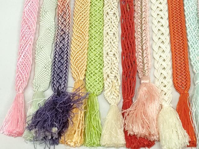平和屋着物＊夏物　和装小物　帯締め20本セット　レース織　金糸　未使用あり　逸品　DABI0216xg