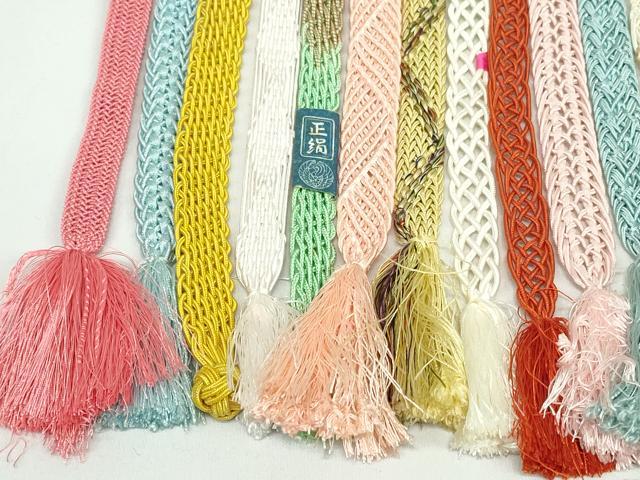 平和屋着物＊夏物　和装小物　帯締め20本セット　レース織　金糸　長尺あり　未使用あり　逸品　DABI0217xg