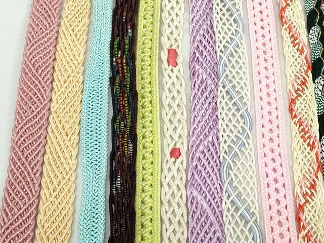 平和屋着物＊夏物　和装小物　帯締め20本セット　レース織　金銀糸　未使用あり　逸品　DABI0218xg