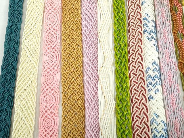 平和屋着物＊夏物　和装小物　帯締め20本セット　レース織　金糸　ラメ糸　長尺あり　未使用あり　逸品　DABI0221xg