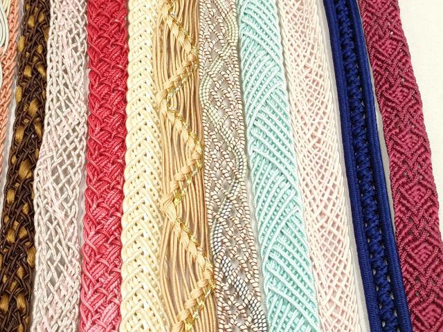 平和屋着物＊夏物　和装小物　帯締め20本セット　レース織　金銀糸　未使用あり　逸品　DABI0225xg