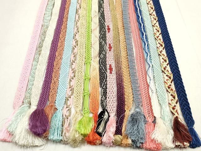 平和屋着物＊夏物　和装小物　帯締め20本セット　レース織　金銀糸　未使用あり　逸品　DABI0229xg