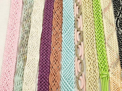 平和屋着物＊夏物　和装小物　帯締め20本セット　レース織　金銀糸　未使用あり　逸品　DABI0229xg