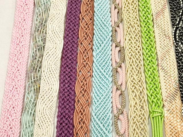 平和屋着物＊夏物　和装小物　帯締め20本セット　レース織　金銀糸　未使用あり　逸品　DABI0229xg