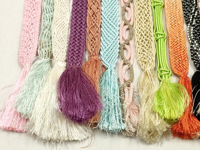 平和屋着物＊夏物　和装小物　帯締め20本セット　レース織　金銀糸　未使用あり　逸品　DABI0229xg