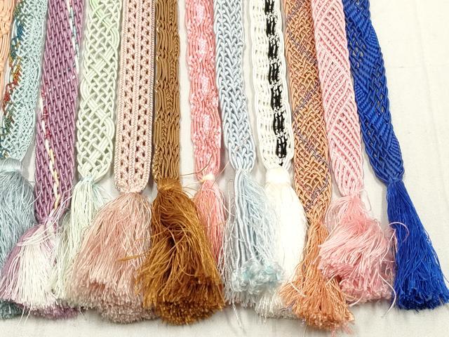 平和屋着物＊夏物　和装小物　帯締め20本セット　レース織　金銀糸　未使用あり　逸品　DABI0232xg
