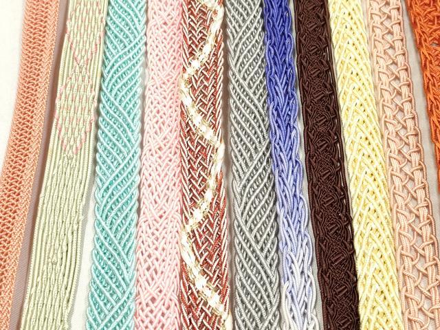 平和屋着物＊夏物　和装小物　帯締め20本セット　レース織　金銀糸　長尺あり　逸品　DABI0234xg