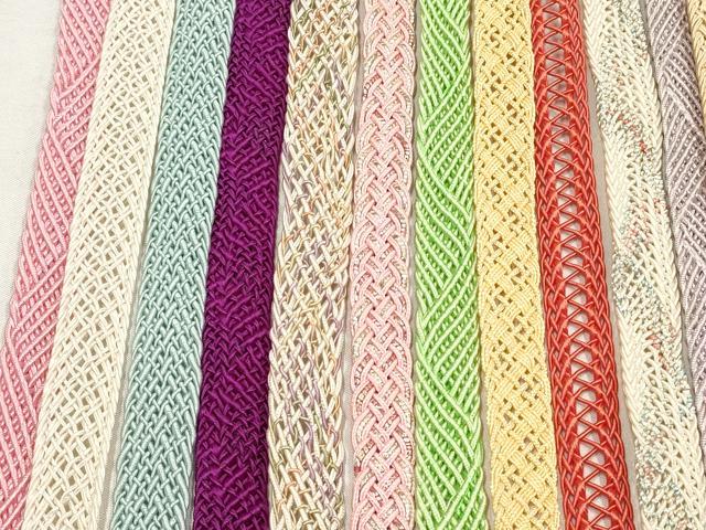 平和屋着物＊夏物　和装小物　帯締め20本セット　レース織　金銀糸　未使用あり　逸品　DABI0235xg