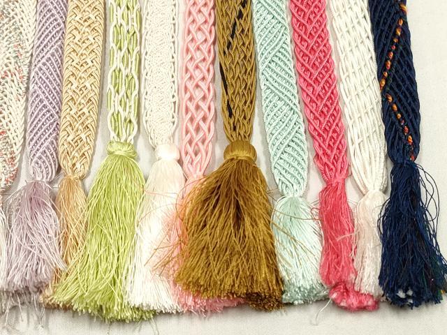 平和屋着物＊夏物　和装小物　帯締め20本セット　レース織　金銀糸　未使用あり　逸品　DABI0235xg