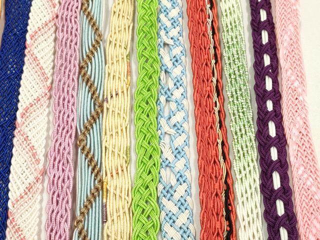 平和屋着物＊夏物　和装小物　帯締め20本セット　レース織　金銀糸　長尺あり　逸品　DABI0237xg