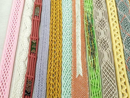 平和屋着物＊夏物　和装小物　帯締め20本セット　レース織　金銀糸　高麗組　未使用あり　逸品　DABI0244xg