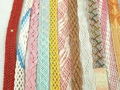 平和屋着物＊夏物　和装小物　帯締め20本セット　レース織　金銀糸　ラメ糸　丸組　未使用あり　逸品　DABI0250xg