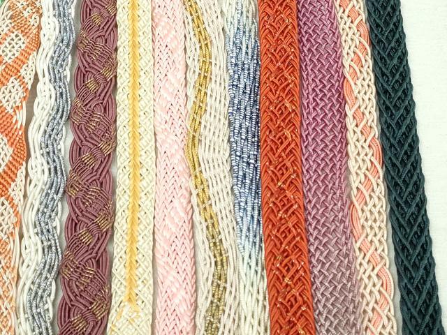 平和屋着物＊夏物　和装小物　帯締め20本セット　レース織　金銀糸　ラメ糸　未使用あり　逸品　DABI0254xg