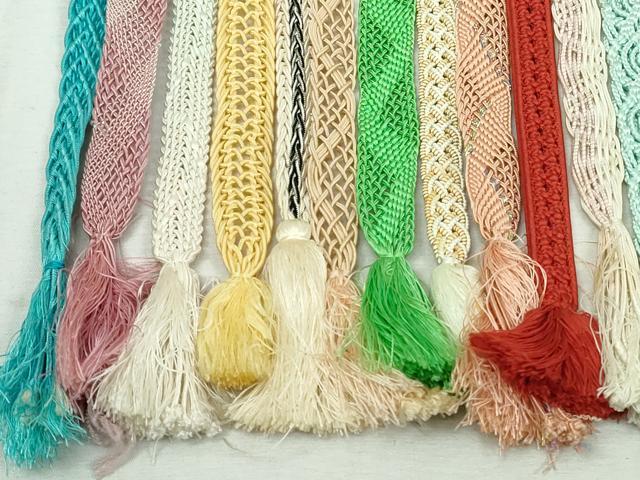 平和屋着物＊夏物　和装小物　帯締め20本セット　レース織　金銀糸　未使用あり　逸品　DABI0258xg
