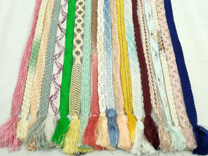 平和屋着物＊夏物　和装小物　帯締め20本セット　レース織　金銀糸　未使用あり　逸品　DABI0259xg