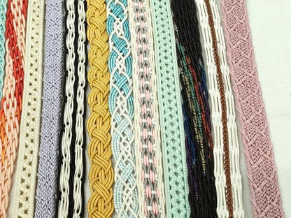 平和屋着物＊夏物　和装小物　帯締め20本セット　レース織　金糸　未使用あり　逸品　DABI0262xg