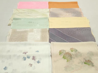 平和屋着物＊夏物　和装小物　帯揚げ10枚セット　丹後ちりめん　正絹　逸品　DABI0273xg