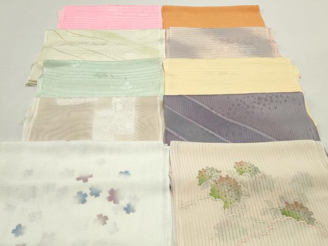 平和屋着物＊夏物　和装小物　帯揚げ10枚セット　丹後ちりめん　正絹　逸品　DABI0273xg