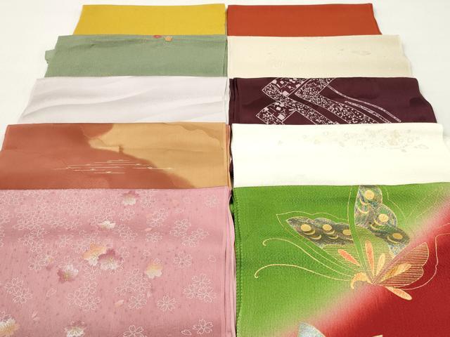 平和屋着物★和装小物　帯揚げ10枚セット　丹後ちりめん　正絹　逸品　DABI0301xg