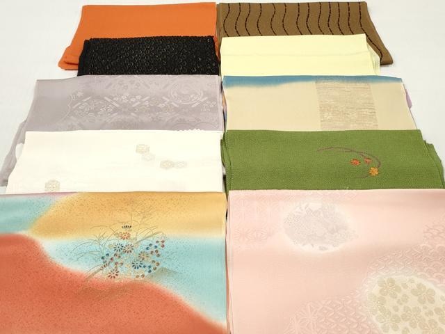 平和屋着物★和装小物　帯揚げ10枚セット　丹後ちりめん　正絹　逸品　DABI0311xg