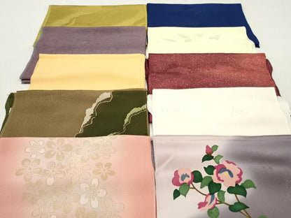 平和屋着物★和装小物　帯揚げ10枚セット　正絹　逸品　DABI0320xg