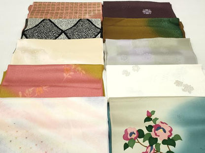 平和屋着物★和装小物　帯揚げ10枚セット　正絹　逸品　DABI0322xg