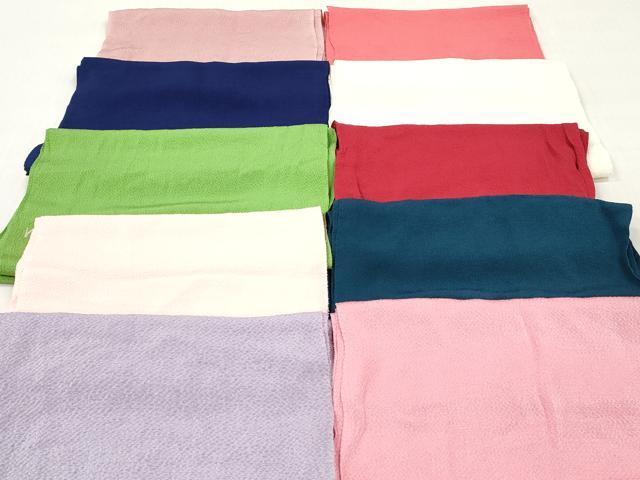 平和屋着物★和装小物　帯揚げ10枚セット　色無地　正絹　逸品　DABI0350xg