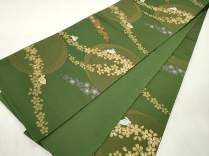 平和屋着物◎六通柄　京袋帯　花兎　DABI0361xg