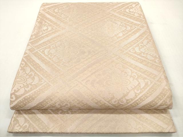 平和屋着物◎六通柄袋帯　菱花文　正絹　逸品　DABI0373xg