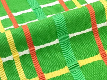 平和屋着物◎半幅帯　格子　吉野間道　正絹　逸品　DABI0376xg