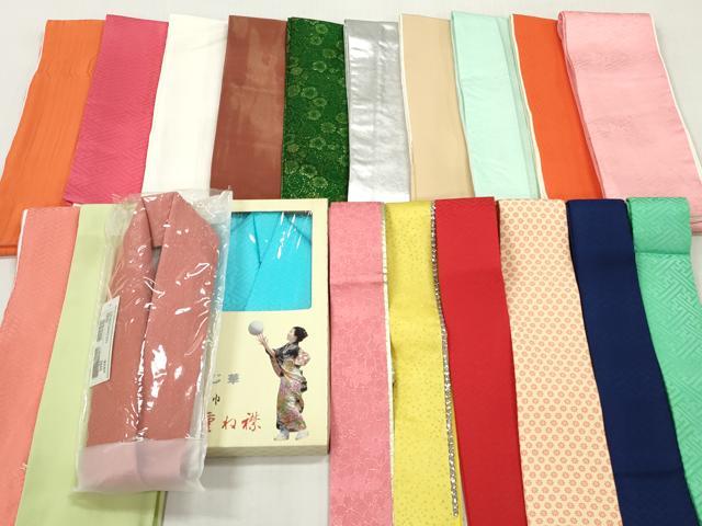 平和屋着物▼和装小物　重ね衿・伊達衿まとめて20点　紗綾形　檜垣　花尽くし　舞桜　金糸　ラインストーン　未使用あり　逸品　DABI0408xg