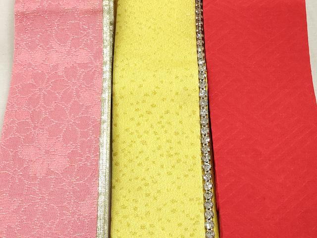 平和屋着物▼和装小物　重ね衿・伊達衿まとめて20点　紗綾形　檜垣　花尽くし　舞桜　金糸　ラインストーン　未使用あり　逸品　DABI0408xg