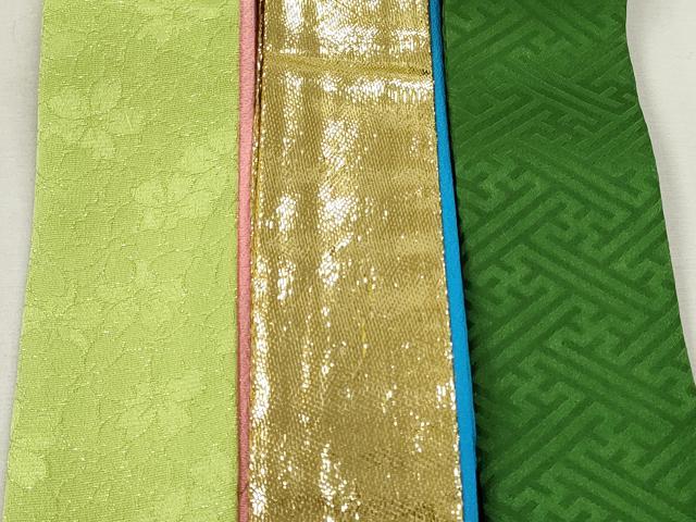 平和屋着物▼和装小物　重ね衿・伊達衿まとめて20点　紗綾形　檜垣　舞桜　草花文　金糸　堅牢染　未使用あり　逸品　DABI0409xg