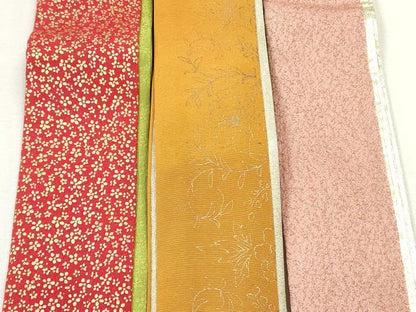 平和屋着物▼和装小物　重ね衿・伊達衿まとめて20点　紗綾形　七宝　草花　舞桜　金銀糸　刺繍　未使用あり　逸品　DABI0412xg