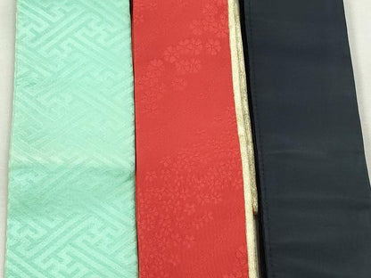 平和屋着物▼和装小物 重ね衿・伊達衿まとめて20点 紗綾形 七宝 舞桜 小花 楓 箔散らし 金彩 丹後ちりめん 未使用あり 逸品 DABI0413xg