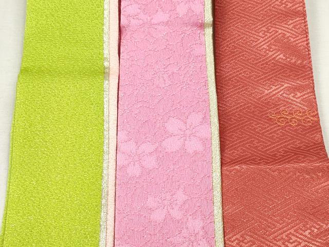 平和屋着物▼和装小物　重ね衿・伊達衿まとめて20点　紗綾形　舞桜　草花　箔散らし　金糸　金銀彩　未使用あり　逸品　DABI0414xg
