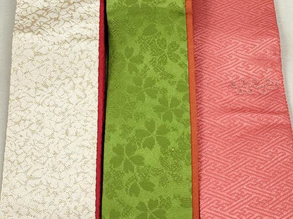 平和屋着物▼和装小物　重ね衿・伊達衿まとめて20点　紗綾形　舞桜　松葉　菊尽くし　金糸　未使用あり　逸品　DABI0417xg